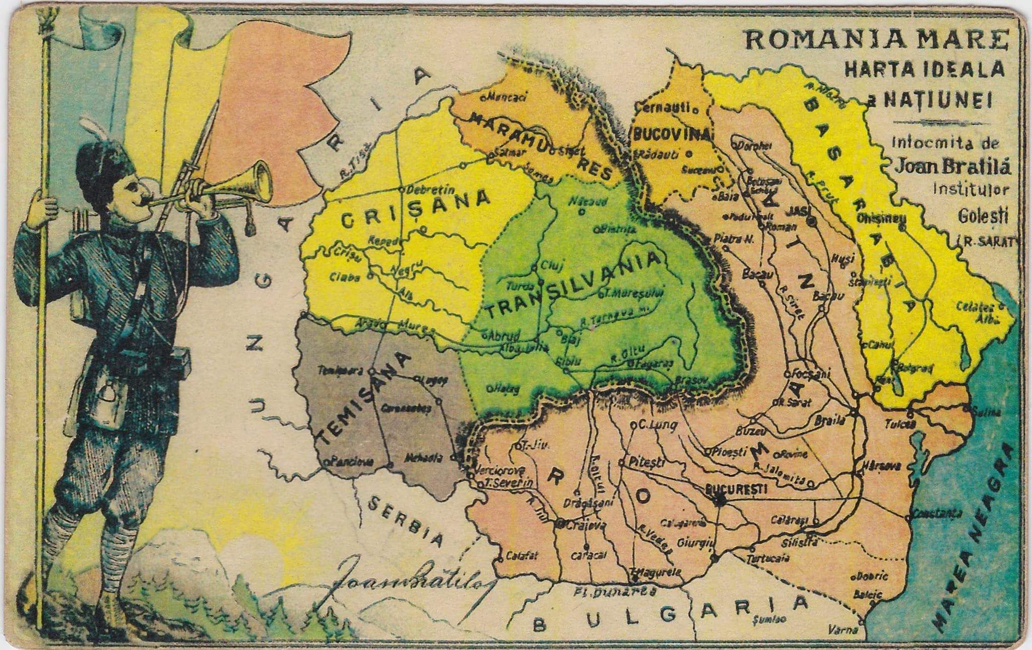 Historische Karte von Großrumänien